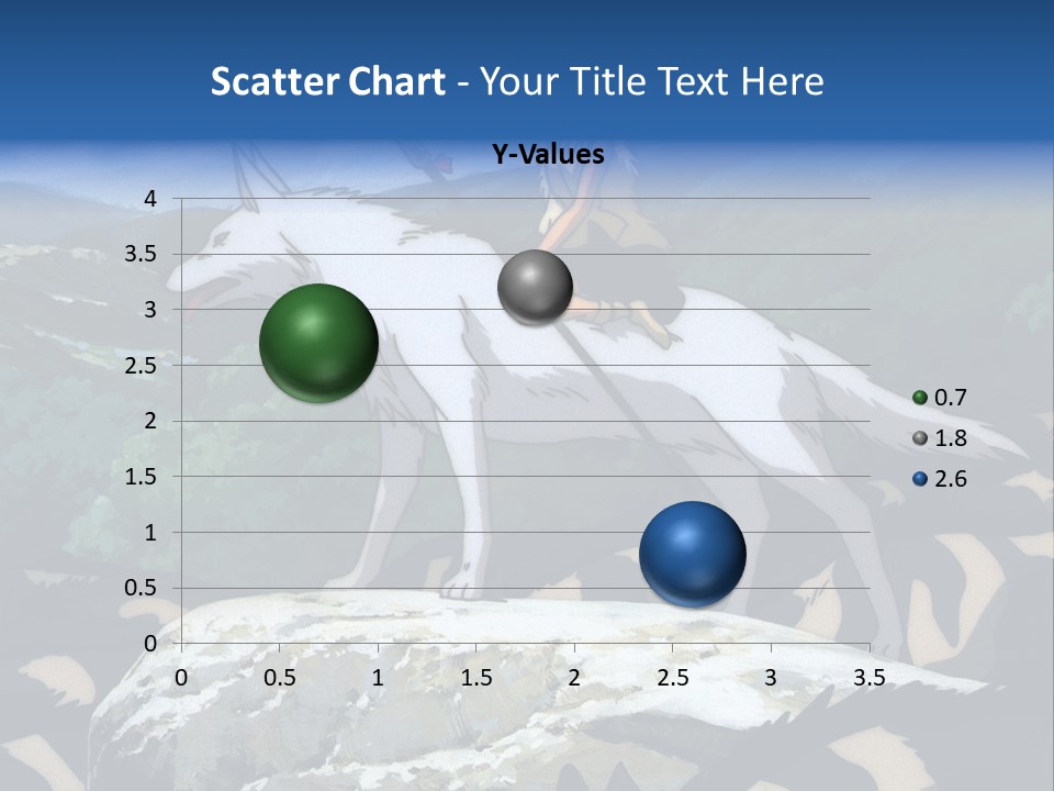 A Woman Riding On The Back Of A White Wolf PowerPoint Template