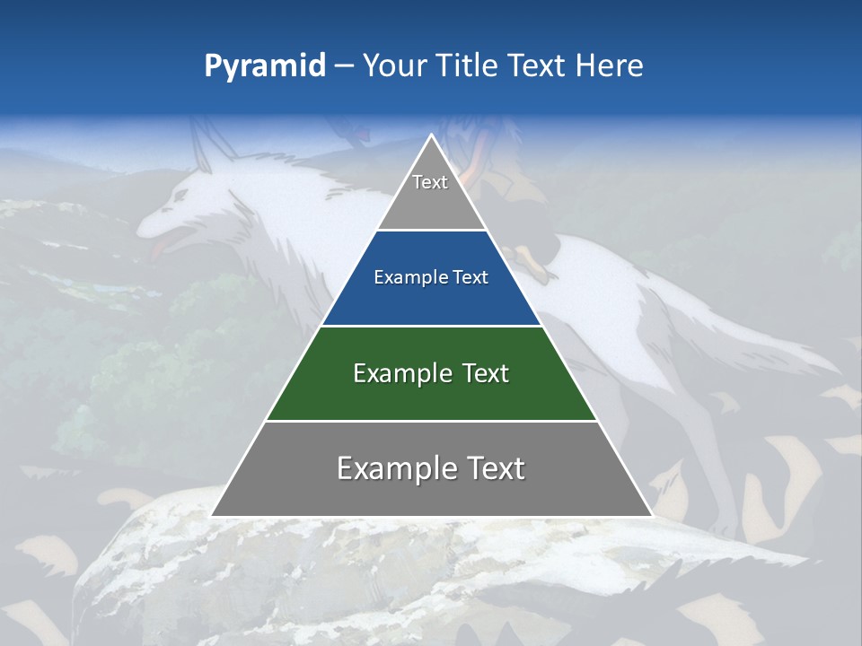 A Woman Riding On The Back Of A White Wolf PowerPoint Template