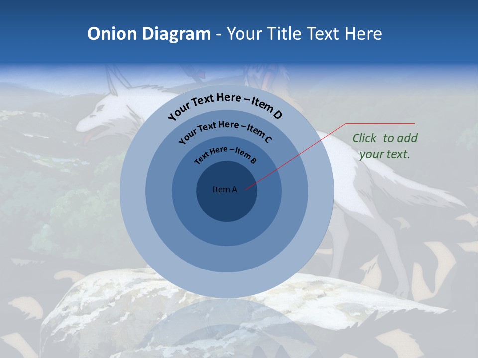 A Woman Riding On The Back Of A White Wolf PowerPoint Template