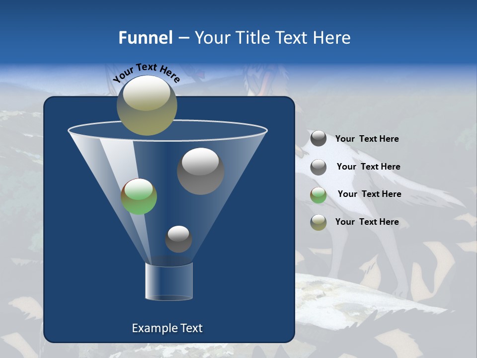 A Woman Riding On The Back Of A White Wolf PowerPoint Template