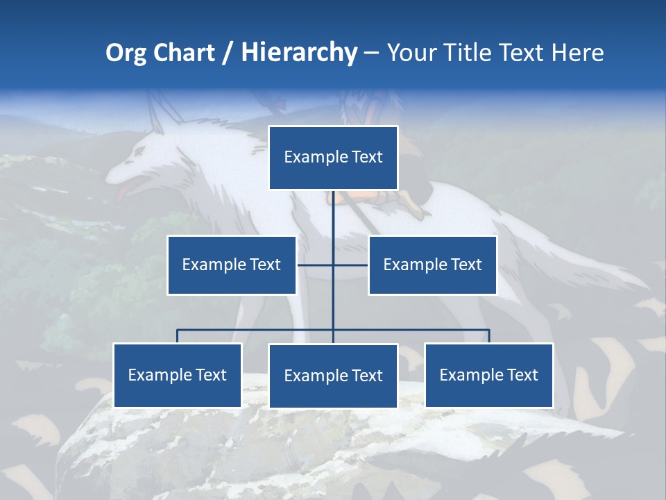 A Woman Riding On The Back Of A White Wolf PowerPoint Template