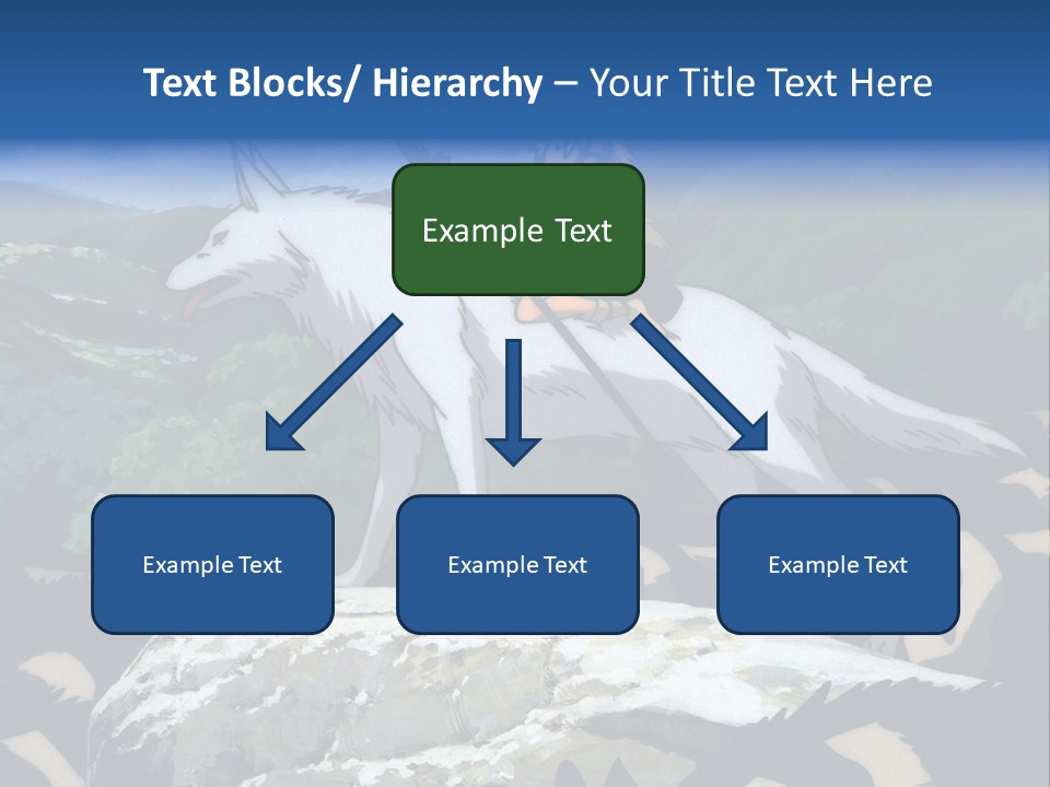 A Woman Riding On The Back Of A White Wolf PowerPoint Template