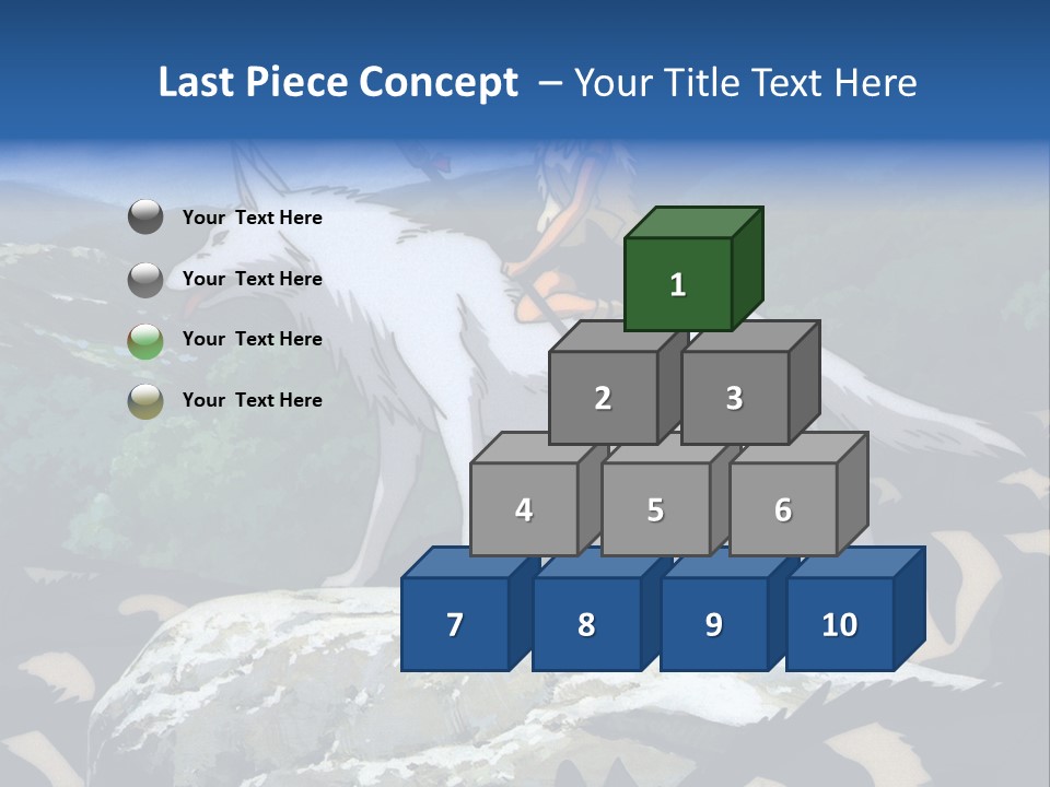 A Woman Riding On The Back Of A White Wolf PowerPoint Template