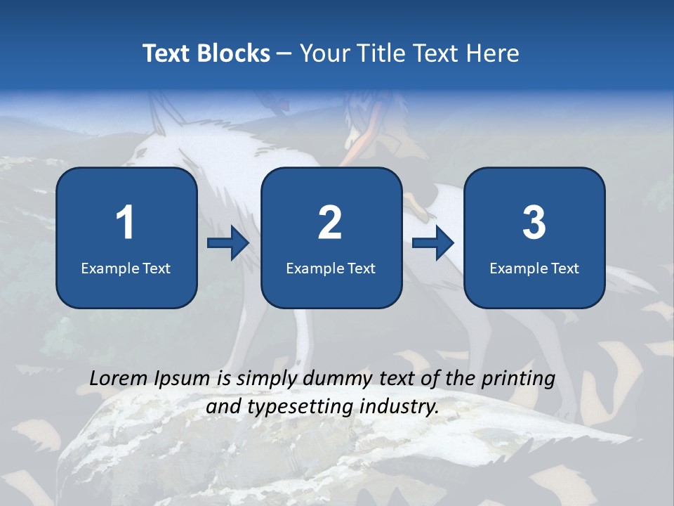 A Woman Riding On The Back Of A White Wolf PowerPoint Template