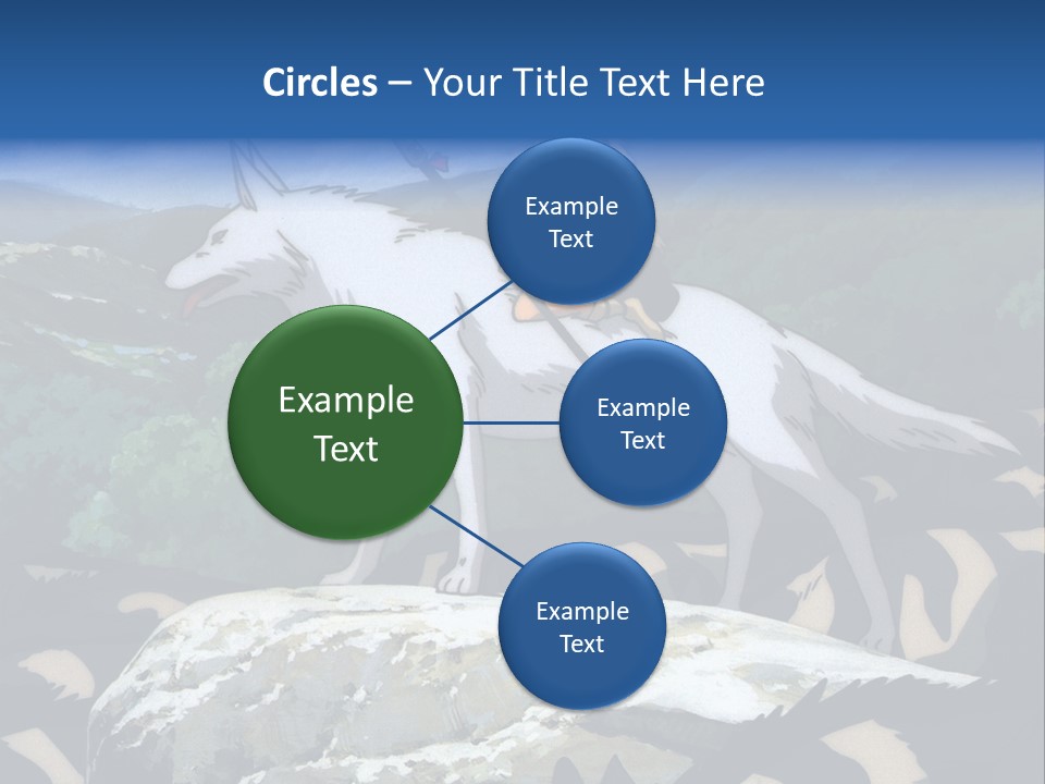 A Woman Riding On The Back Of A White Wolf PowerPoint Template