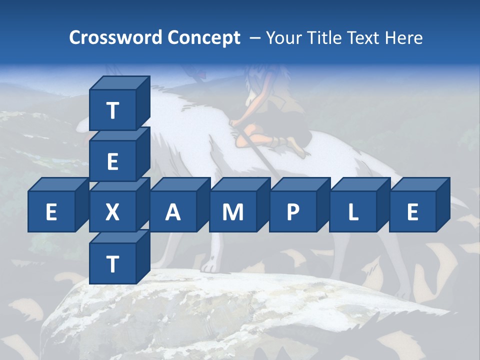 A Woman Riding On The Back Of A White Wolf PowerPoint Template