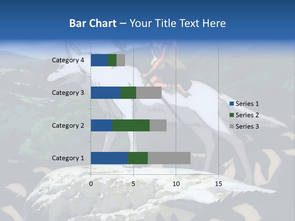 A Woman Riding On The Back Of A White Wolf PowerPoint Template