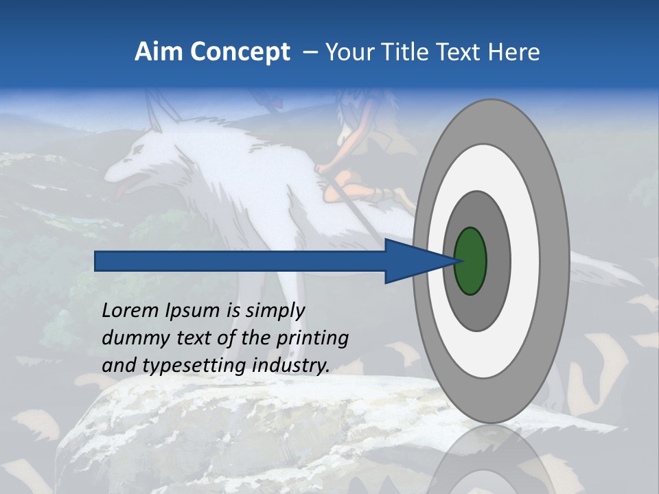 A Woman Riding On The Back Of A White Wolf PowerPoint Template