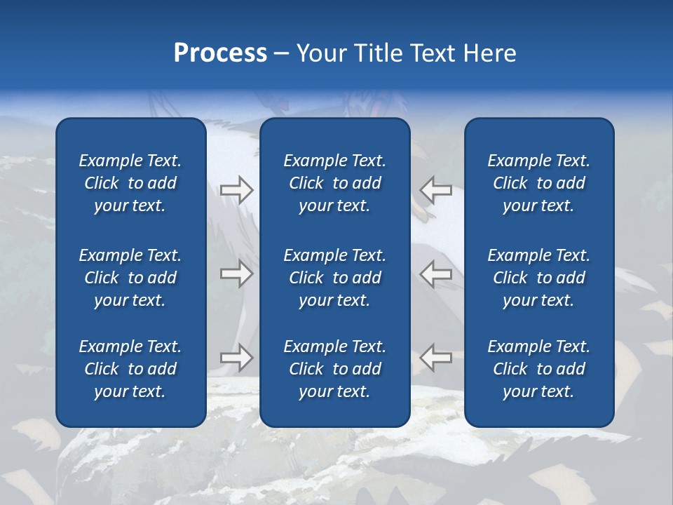 A Woman Riding On The Back Of A White Wolf PowerPoint Template