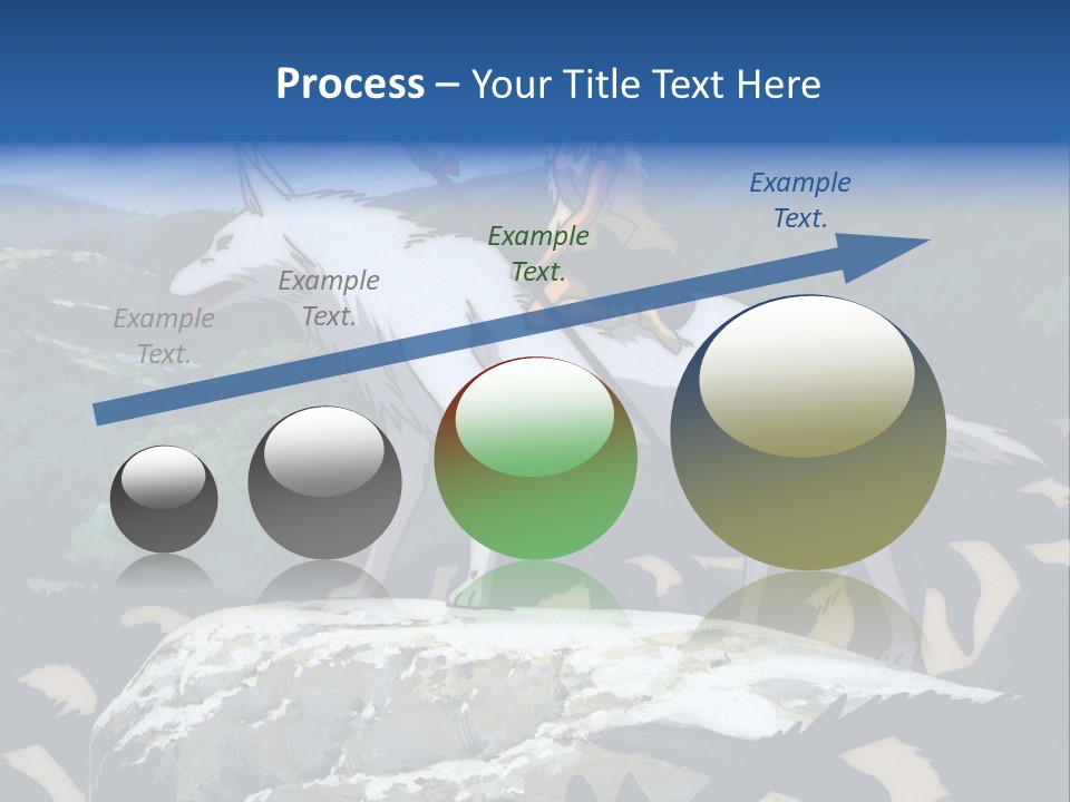 A Woman Riding On The Back Of A White Wolf PowerPoint Template