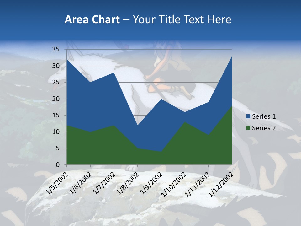 A Woman Riding On The Back Of A White Wolf PowerPoint Template