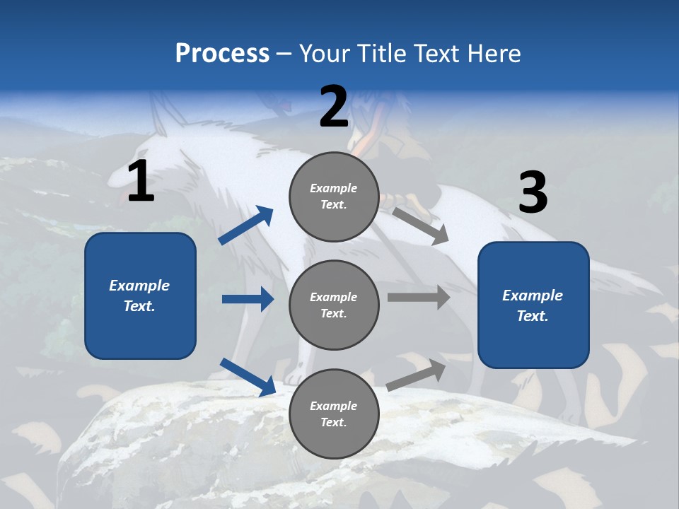 A Woman Riding On The Back Of A White Wolf PowerPoint Template