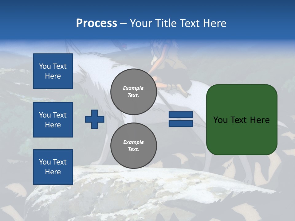 A Woman Riding On The Back Of A White Wolf PowerPoint Template