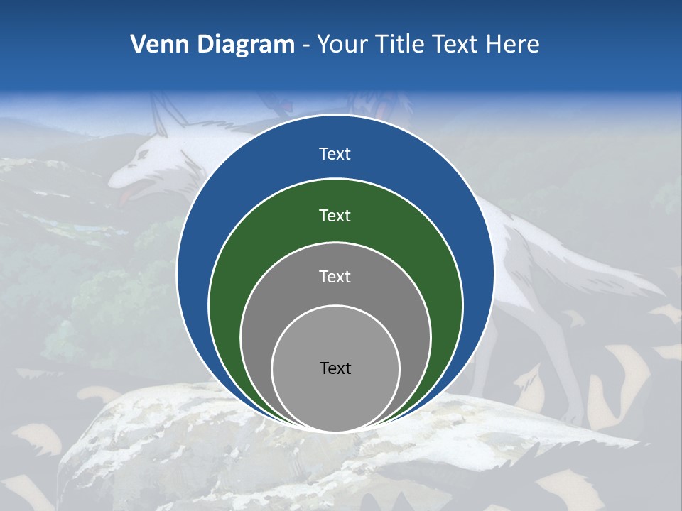 A Woman Riding On The Back Of A White Wolf PowerPoint Template