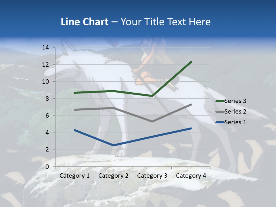 A Woman Riding On The Back Of A White Wolf PowerPoint Template