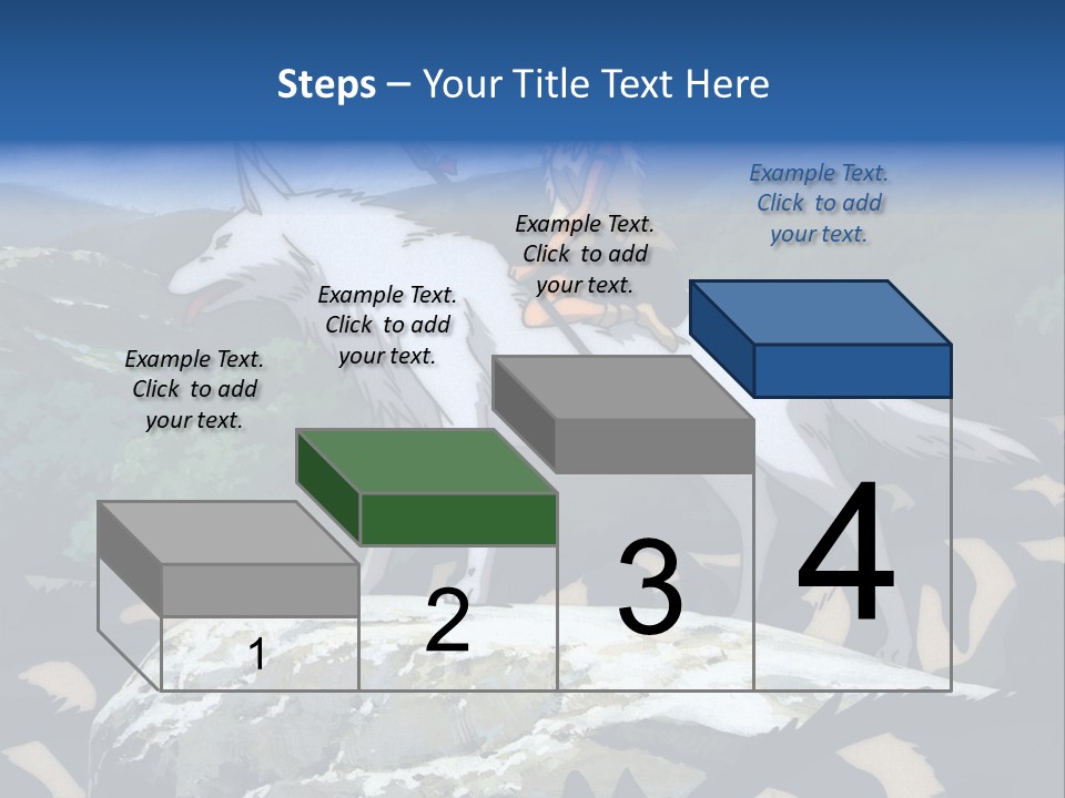 A Woman Riding On The Back Of A White Wolf PowerPoint Template