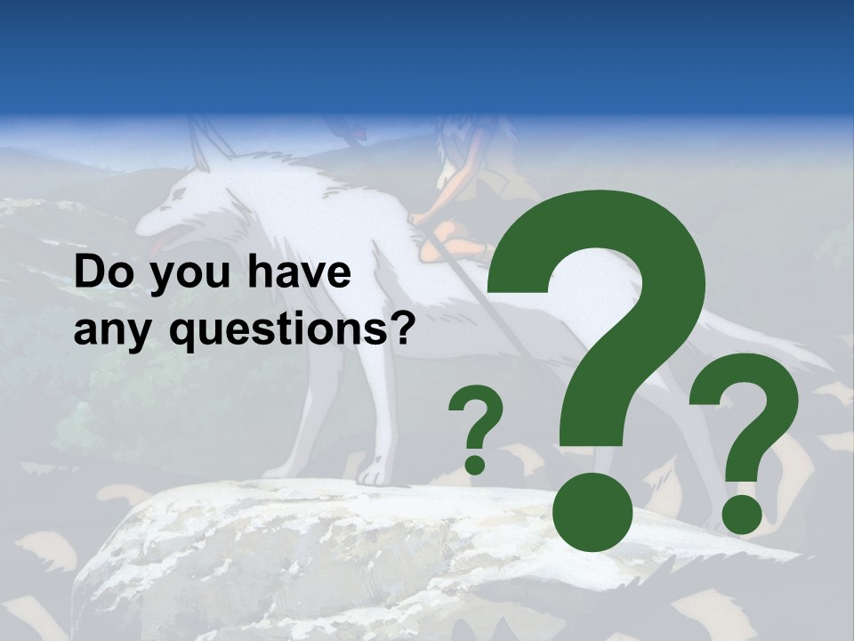 A Woman Riding On The Back Of A White Wolf PowerPoint Template