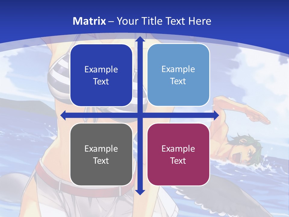 A Woman In A Bikini Standing On The Beach PowerPoint Template