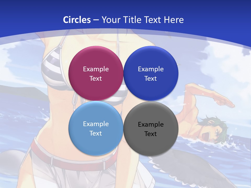 A Woman In A Bikini Standing On The Beach PowerPoint Template