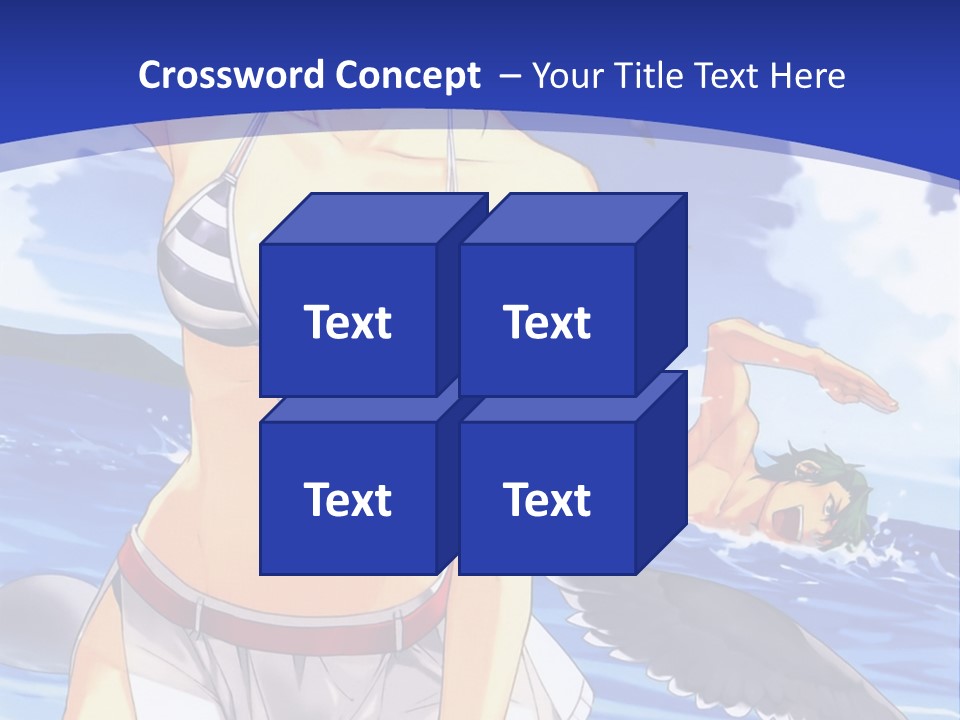 A Woman In A Bikini Standing On The Beach PowerPoint Template