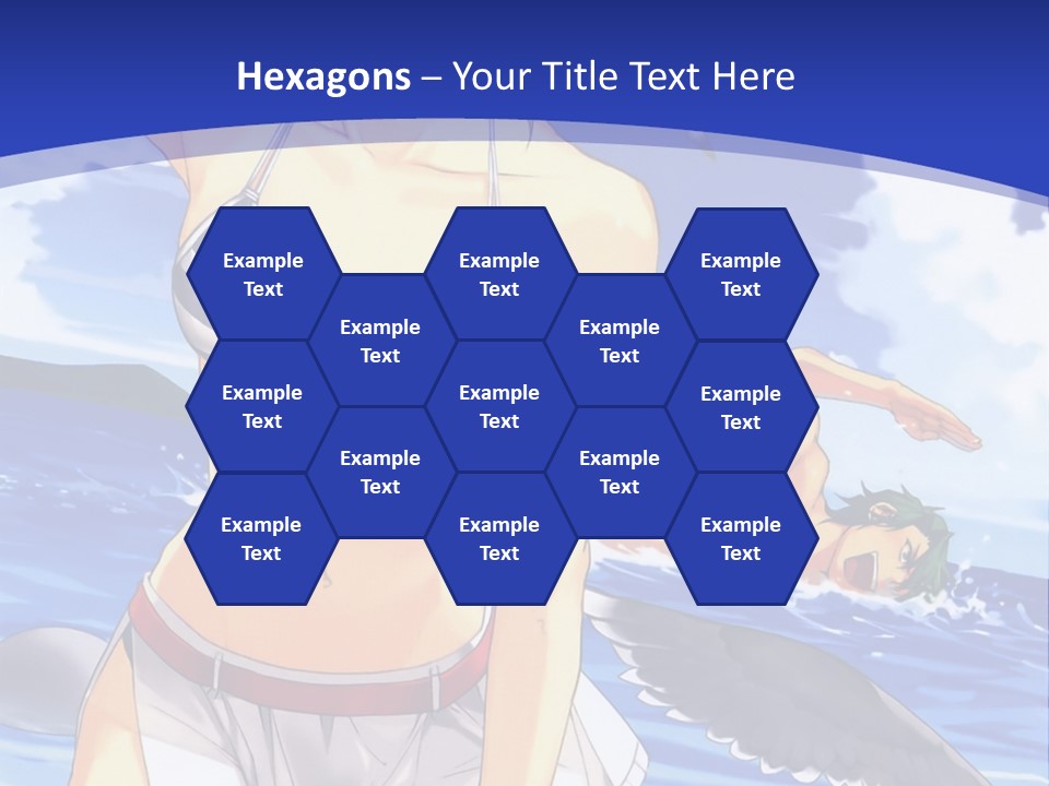 A Woman In A Bikini Standing On The Beach PowerPoint Template