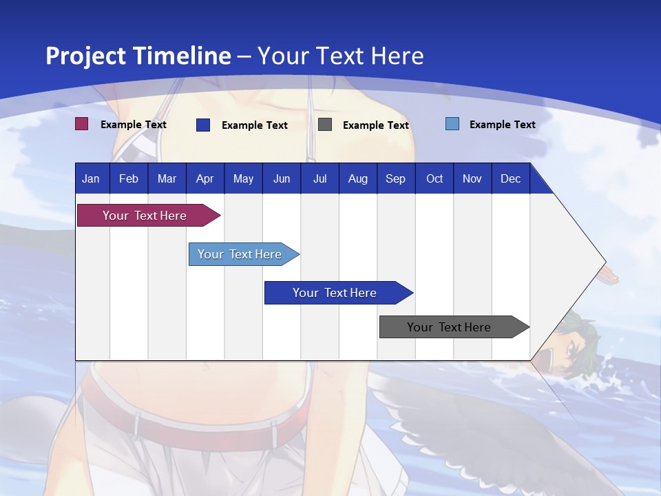 A Woman In A Bikini Standing On The Beach PowerPoint Template