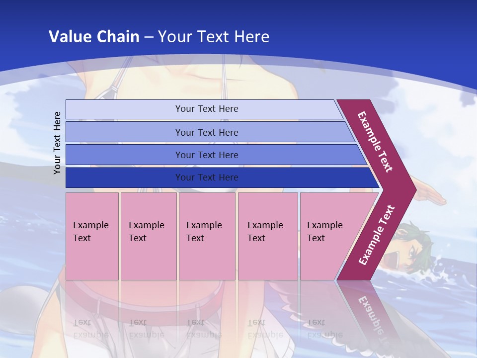 A Woman In A Bikini Standing On The Beach PowerPoint Template