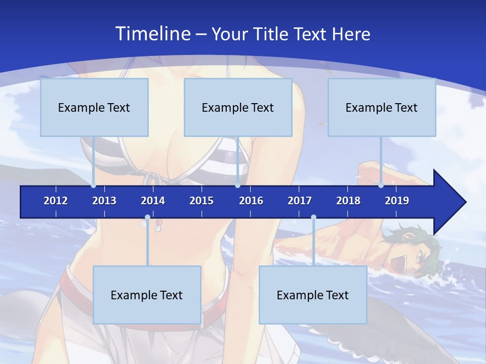 A Woman In A Bikini Standing On The Beach PowerPoint Template
