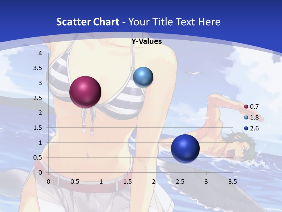 A Woman In A Bikini Standing On The Beach PowerPoint Template