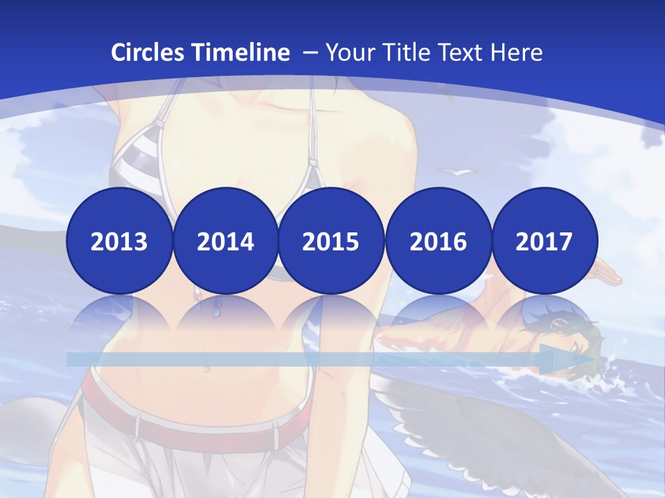 A Woman In A Bikini Standing On The Beach PowerPoint Template