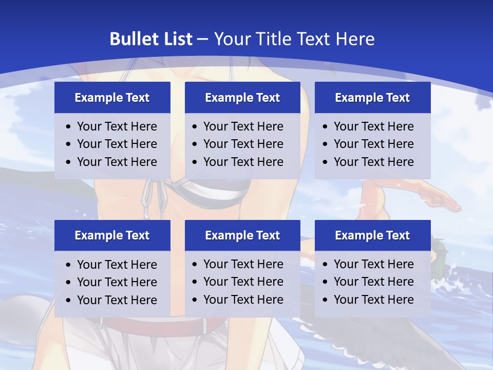 A Woman In A Bikini Standing On The Beach PowerPoint Template