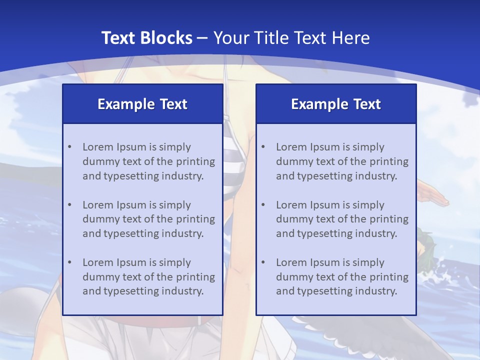 A Woman In A Bikini Standing On The Beach PowerPoint Template