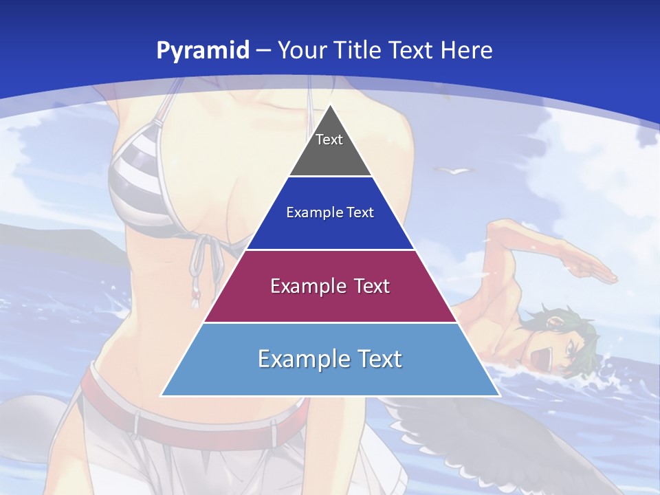 A Woman In A Bikini Standing On The Beach PowerPoint Template