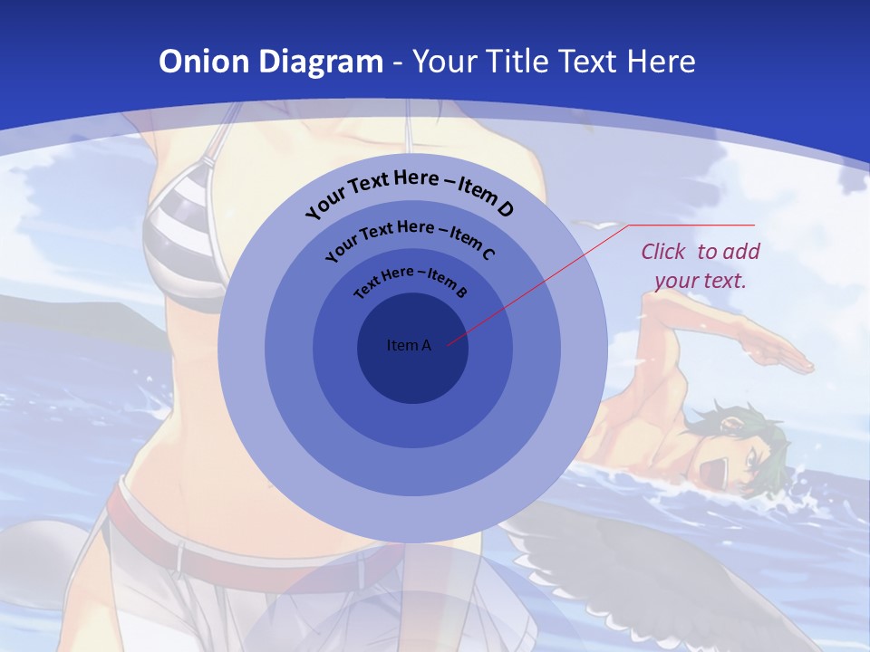 A Woman In A Bikini Standing On The Beach PowerPoint Template