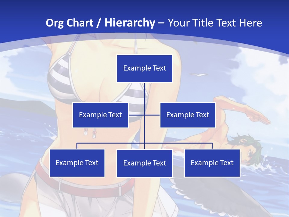 A Woman In A Bikini Standing On The Beach PowerPoint Template