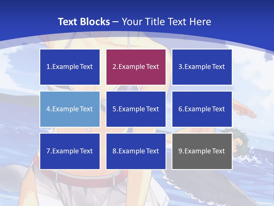 A Woman In A Bikini Standing On The Beach PowerPoint Template