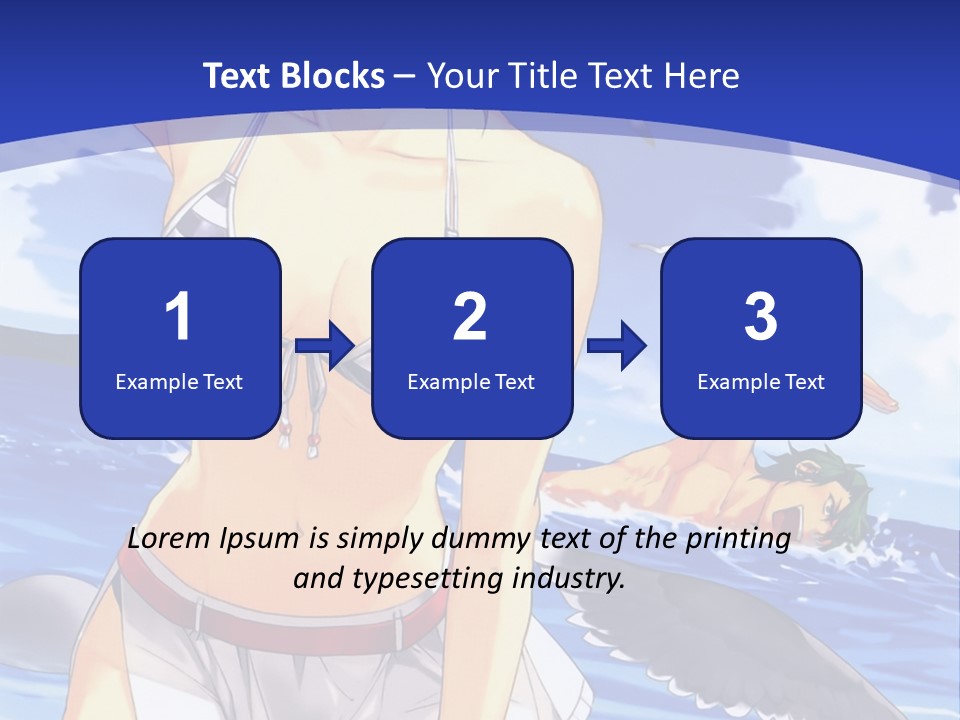 A Woman In A Bikini Standing On The Beach PowerPoint Template