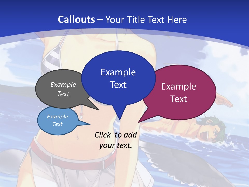 A Woman In A Bikini Standing On The Beach PowerPoint Template