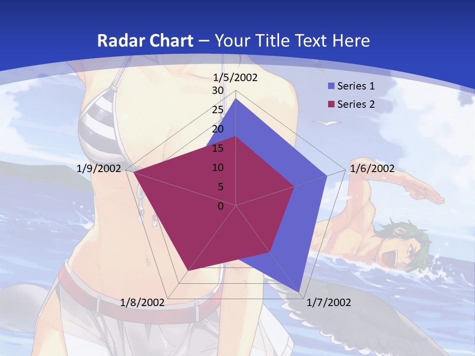 A Woman In A Bikini Standing On The Beach PowerPoint Template