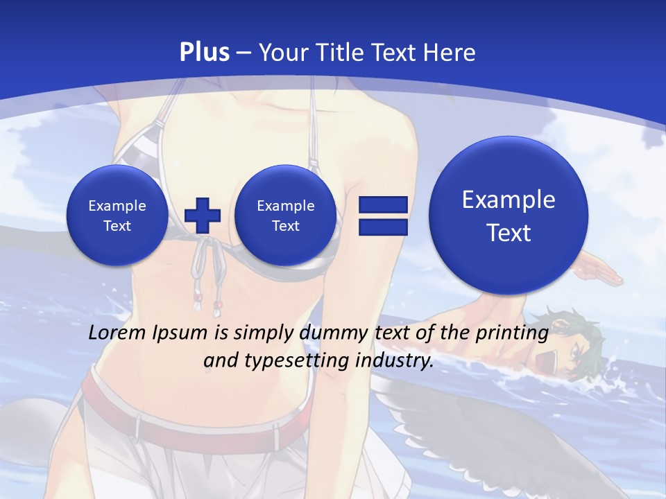 A Woman In A Bikini Standing On The Beach PowerPoint Template