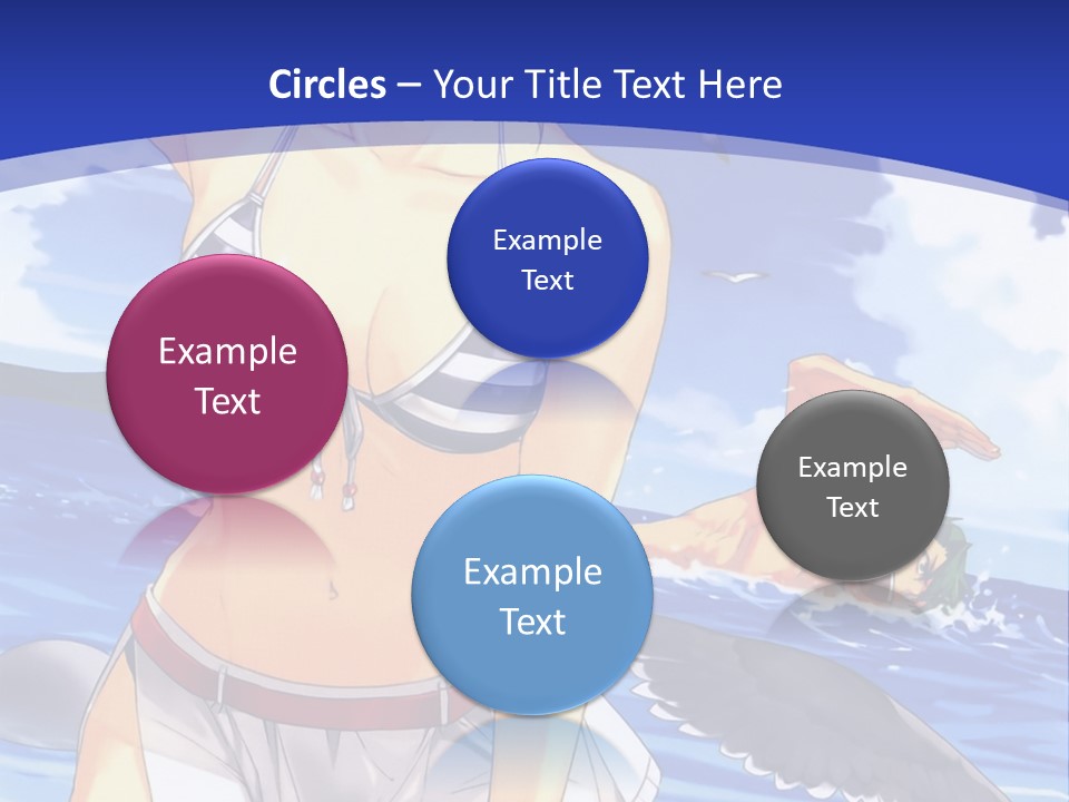 A Woman In A Bikini Standing On The Beach PowerPoint Template