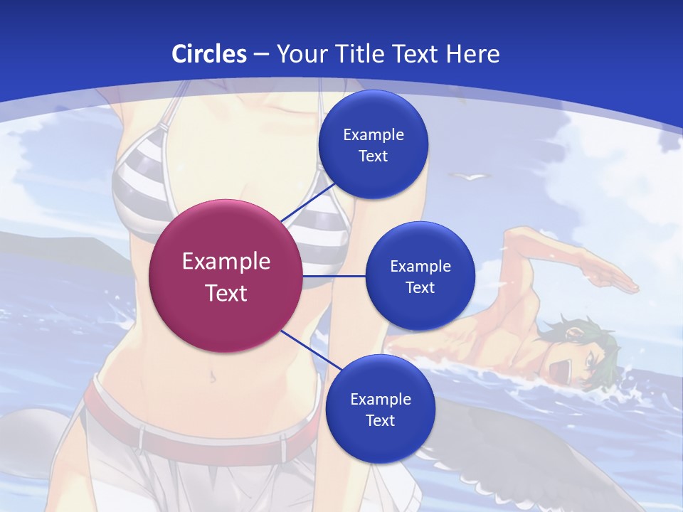 A Woman In A Bikini Standing On The Beach PowerPoint Template