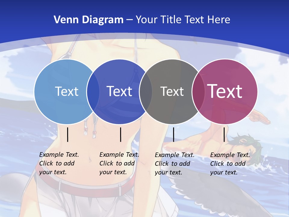 A Woman In A Bikini Standing On The Beach PowerPoint Template