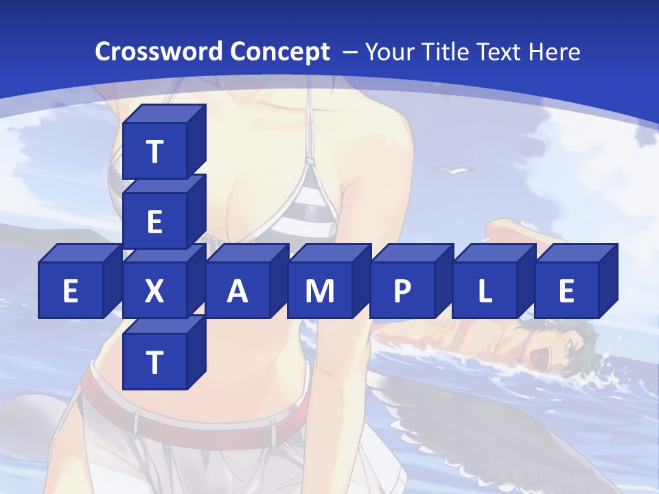 A Woman In A Bikini Standing On The Beach PowerPoint Template