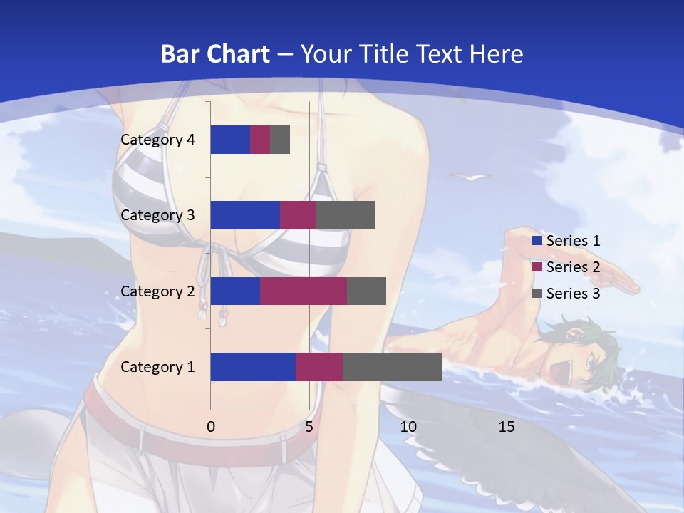 A Woman In A Bikini Standing On The Beach PowerPoint Template