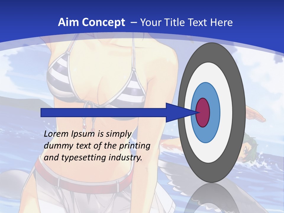 A Woman In A Bikini Standing On The Beach PowerPoint Template