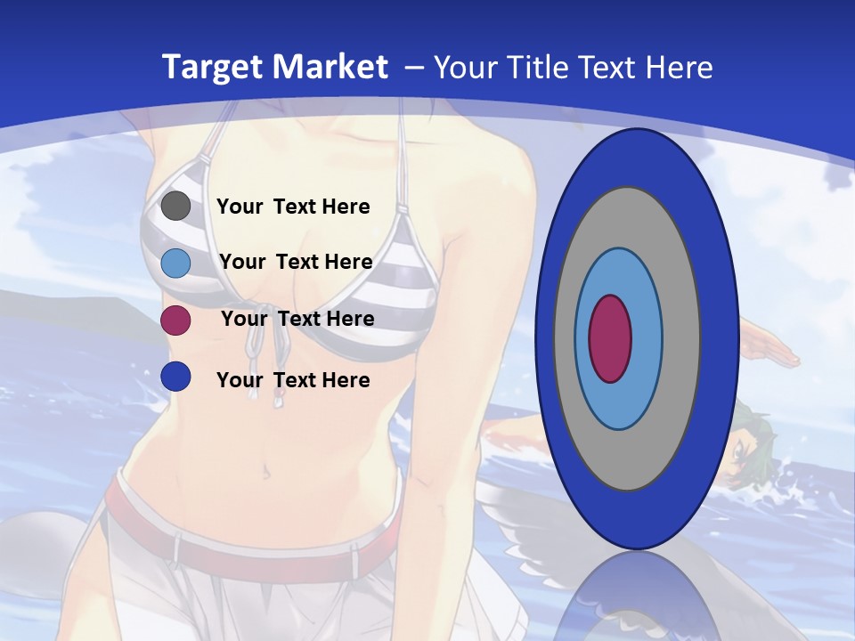 A Woman In A Bikini Standing On The Beach PowerPoint Template