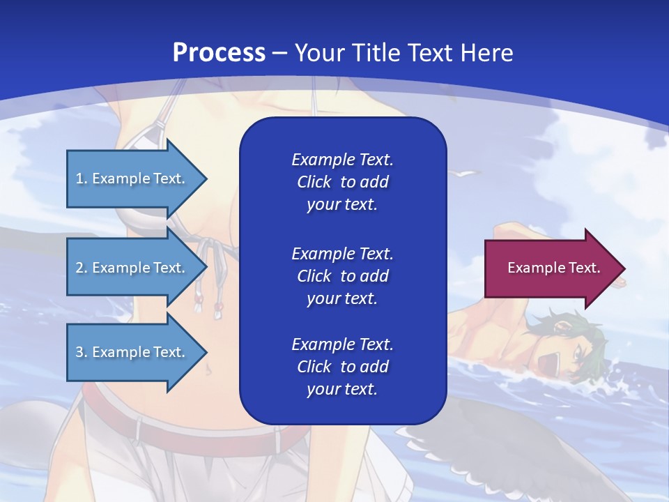 A Woman In A Bikini Standing On The Beach PowerPoint Template