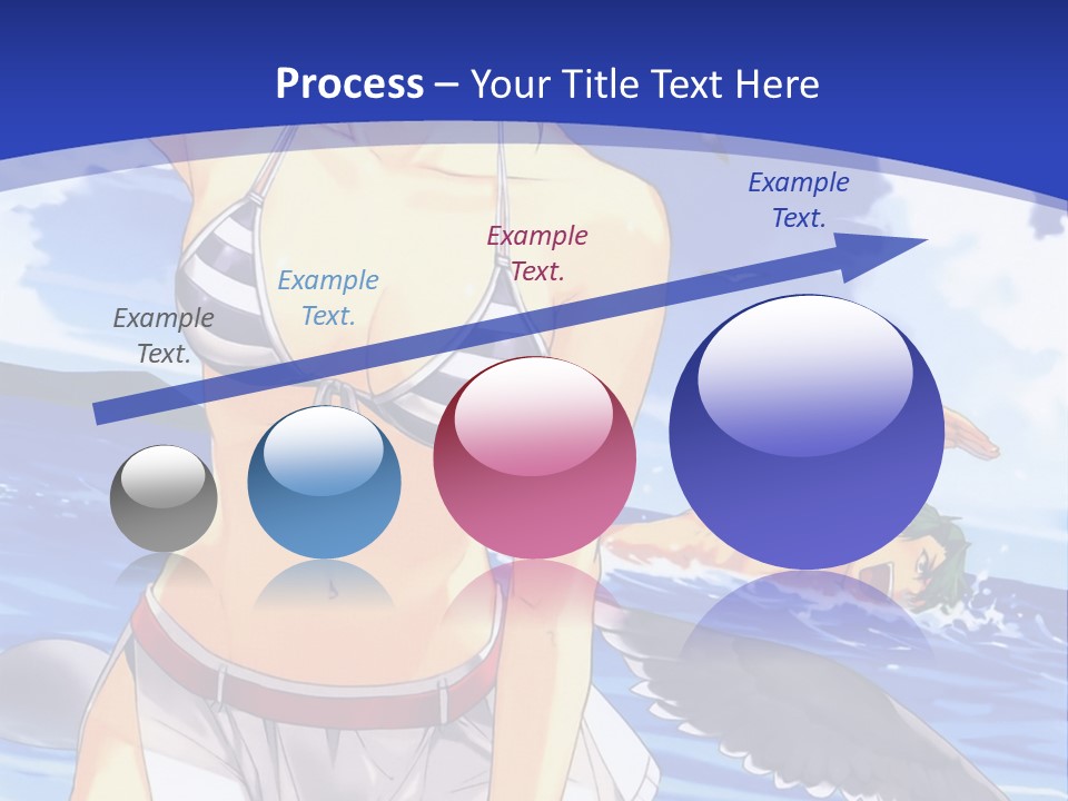 A Woman In A Bikini Standing On The Beach PowerPoint Template