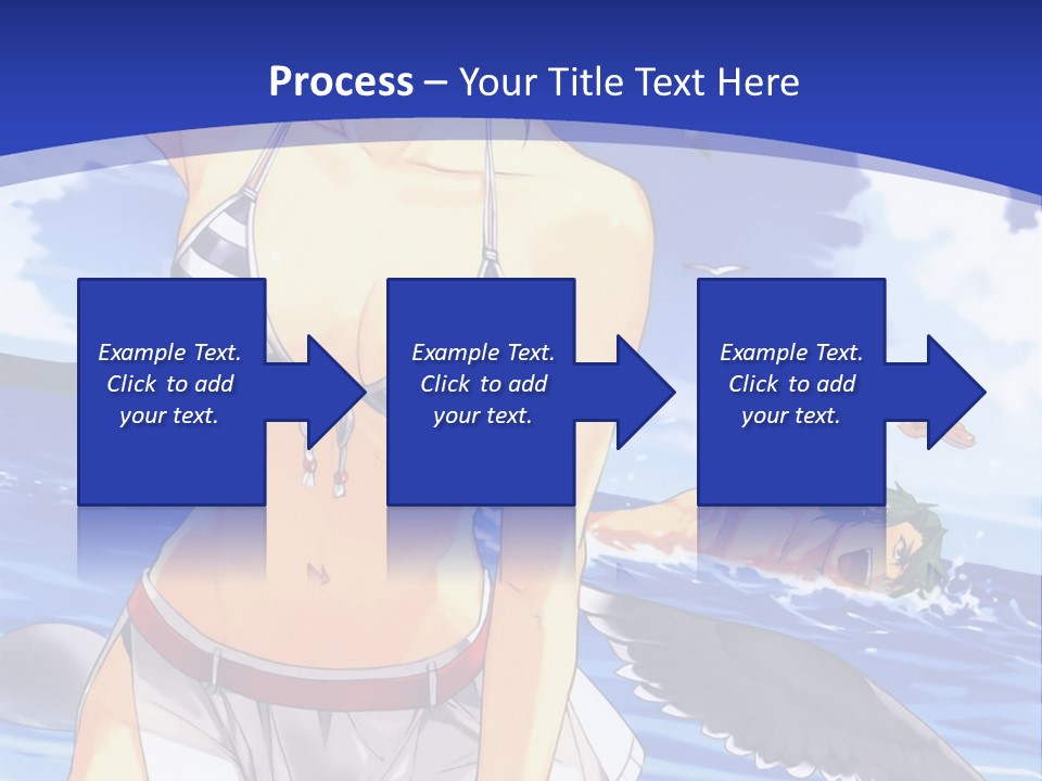 A Woman In A Bikini Standing On The Beach PowerPoint Template